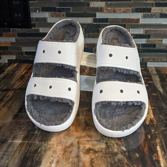 Crocs Lined Slip-On Sandals Men's Size 13 - Picture 3 of 10